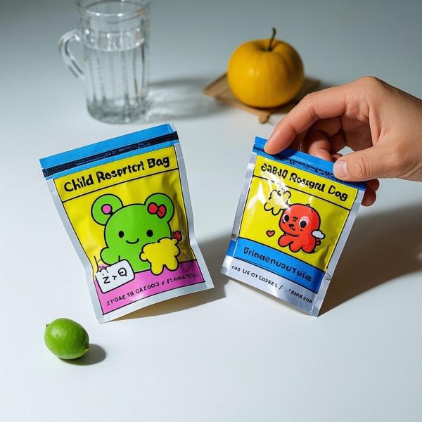 Buy Child Safety Lock Composite Packaging Bags FDA-Compliant For Nutraceuticals & Pet Products Leak-Proof UV-Resistant & Recyclable Material at wholesale prices