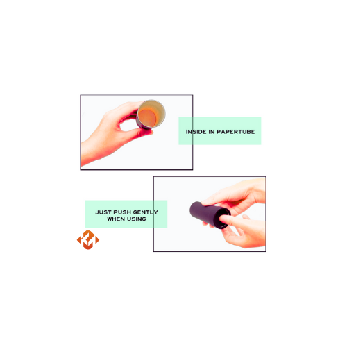 Biodegradable Push Up Paper Tube Customizable Recycled Lip Balm Tube Packaging