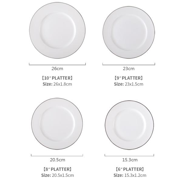 ISO9001 Aristocratic Salad Deep 11.5" 33.5x2cm Bone China Platter