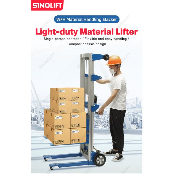 WFH Series Manual Hand Winch Stacker – Effortless Lifting, One-Person Operation