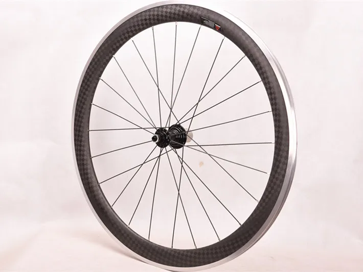 12K R13 V Brake System 700C Carbon Fiber Road Bicycle Wheelset with Aluminum Alloy Brake Surface and Pillar 1423 Spokes