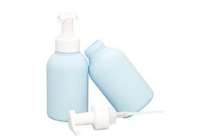 China Blue Packaging Material Pe Foam Pump Bottle 500ml For Hand Sanitizer on sale