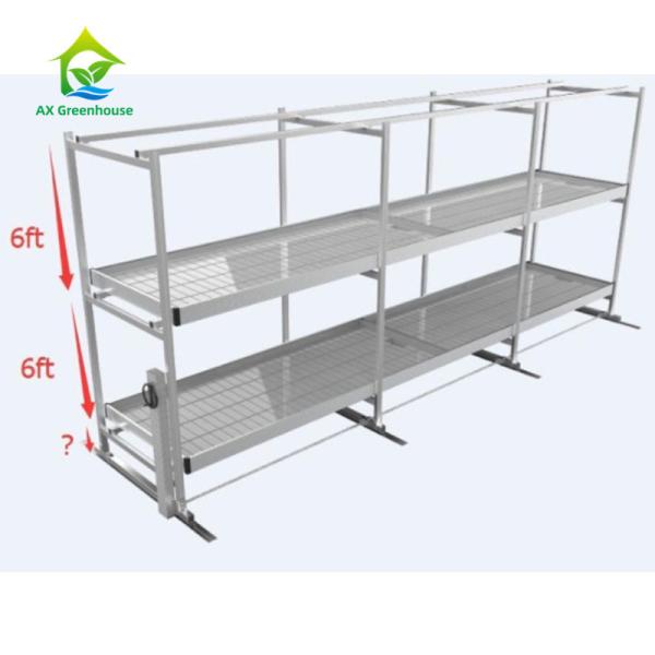 Buy Stackable Greenhouse Racks Rolling Grow Benches Vertical Grow Rack System at wholesale prices