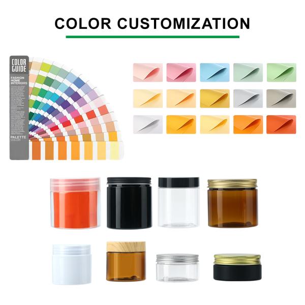 PET Cosmetic Cream Jar with Acrylic Cap - Custom Colors & Logo