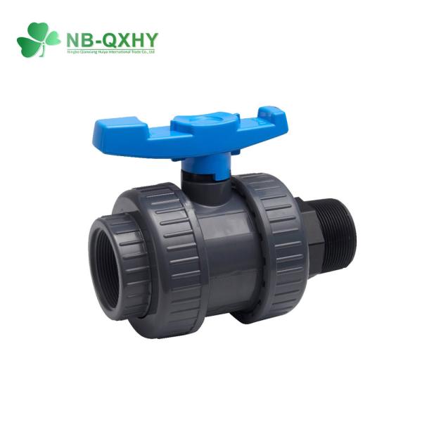 Plastic Material PVC Male Union Ball Valve for Irrigation Water Supply
