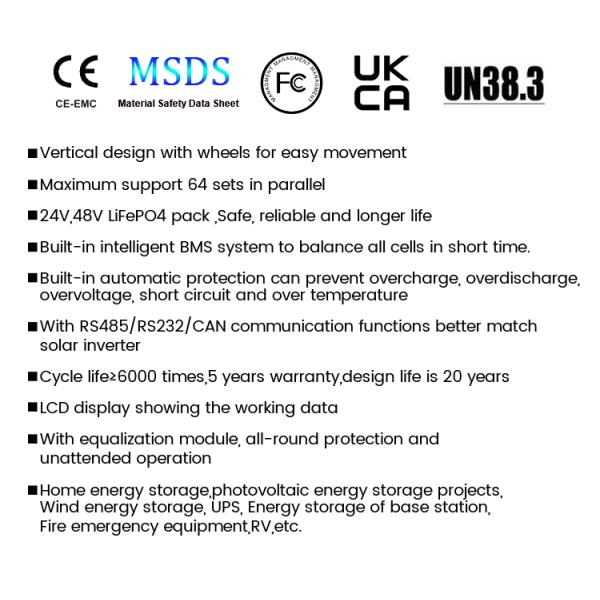 OEM / ODM 12kwh 48V Solar Battery 200ah 250ah Lifepo4 Lithium Iron Battery Pack