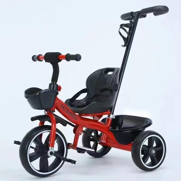 Kids Smart Tricycle With Push Bar For Ages 2-5