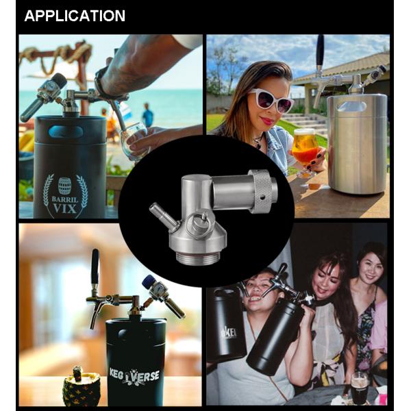 Solid Sturdy Firmly SUS304 Mini Keg Beer Dispenser For Flow Control Tap