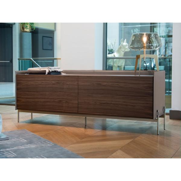 Top And Front Drawers Hotel Furniture Set Drawers Metal Feet Light Gold Finish