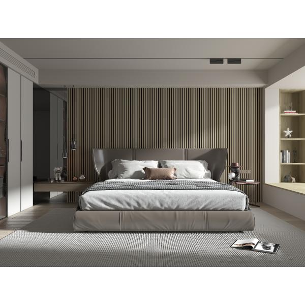 Gym Multicolor Wall Slat Wood Veneer Panels Fireproof Durable