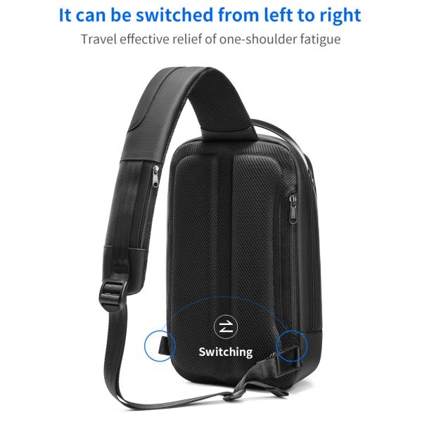 High quality printed logo new casual Shoulder Sling Crossbody Bag Custom logo Travel Men's Chest Bags