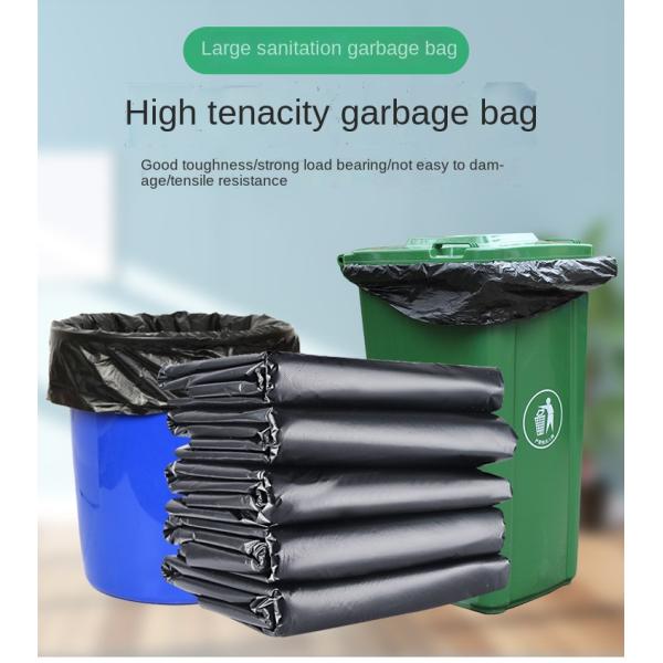 Large Black Sanitation Trash Bin Large Garbage Bag Property Community Factory Wholesale Plastic Garbage Bag
