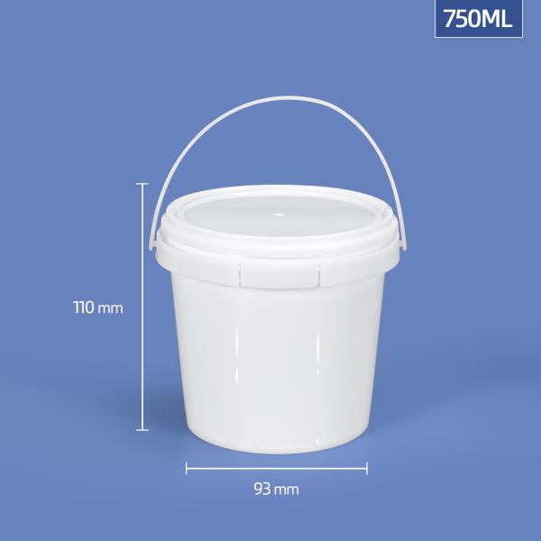 Logo Printing Food Grade White Plastic Buckets and Customizable