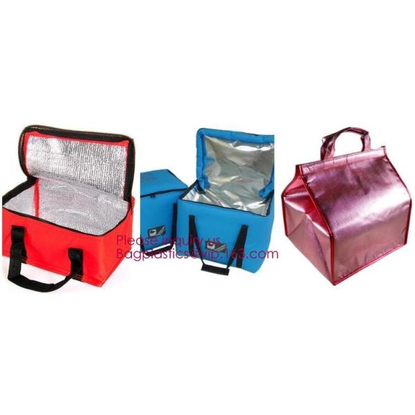 Foldable Lunch Insulated Cooler Bag Heated Food Delivery Bag Thermal Pizza Delivery Cooler Bag