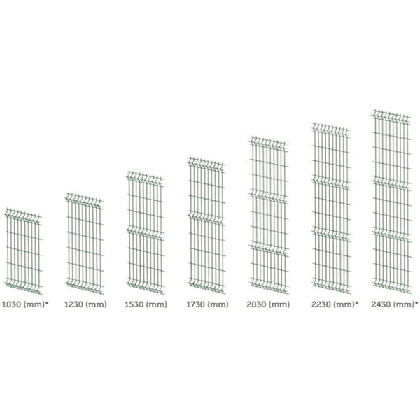 Curved Steel Wire Mesh Fence Metal Grid Fence 1530mm 2030mm