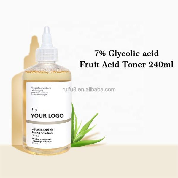 Blackhead Remover Toner OEM Cosmetic Factory 7% Glycolic Acid Fruit Acid Serum