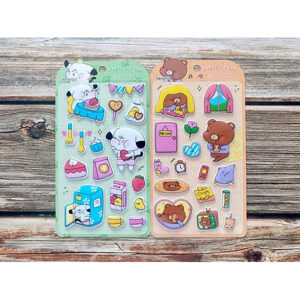 Sponge 3D Cartoon Stickers Decorative 2.5mm Childrens Bedroom Wall Stickers