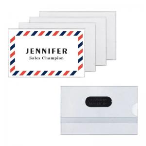 Quality Magnetic Transparent Plastic Security ID Card Holders For Office ODM for sale