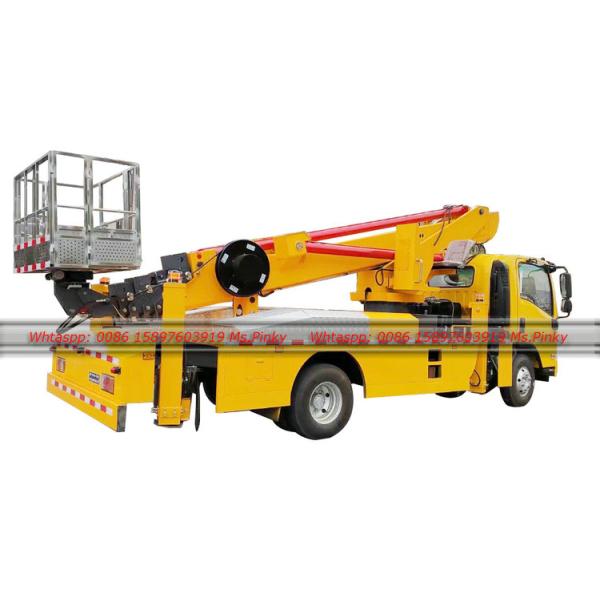 Cheaper Price 28M 30M 33M 36M ISUZU Telescopic Boom Isuzu Manlifter Truck With Aerial Bucket for Sales
