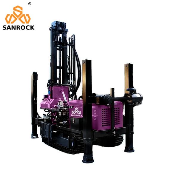 180m Depth Well Drilling Rig Crawler Mounted Rotary Drill Rig for Drilling Diameter 140-254mm
