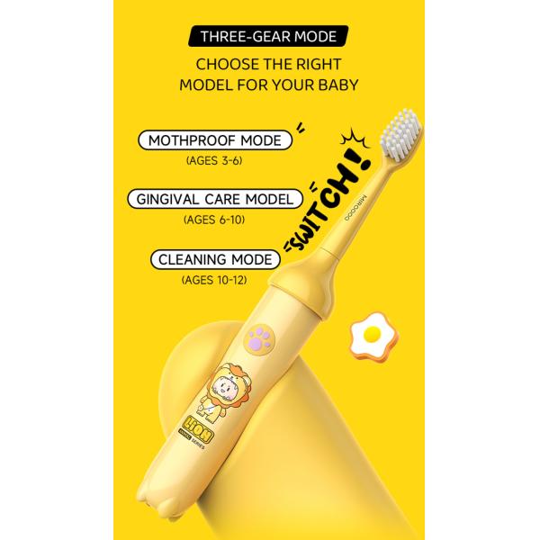 Miroooo Kids Electric Toothbrush, Professional OEM Manufacturer,2 Min Smart Timer, 18000VPM