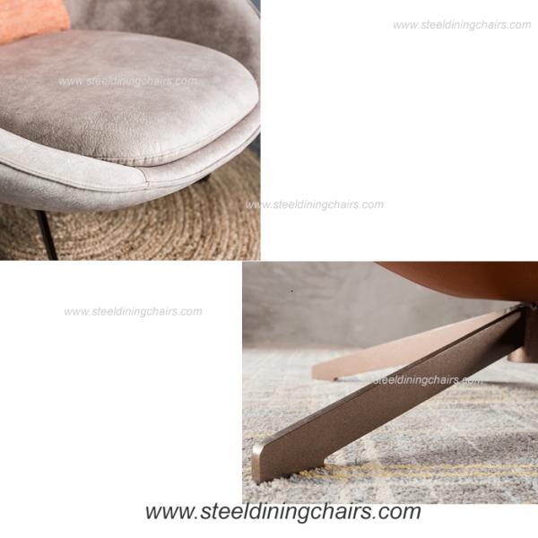 Fabric Covers Swivel Lounge Chair