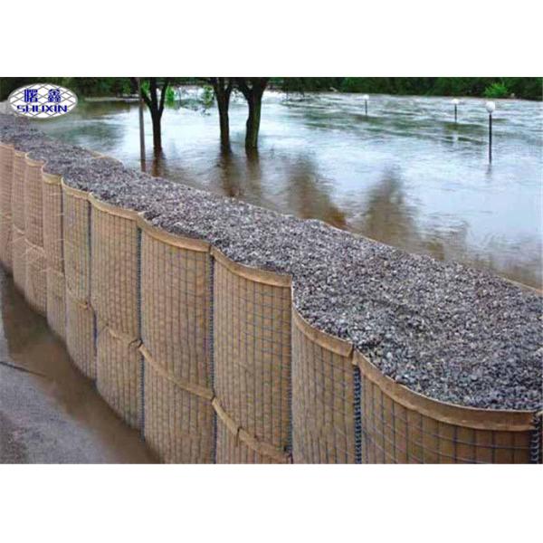 Geotextile Lined Sand Filled Barriers , Emergency Flood Control Barriers