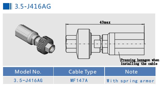 PTFE Stainless Steel Male RF Coaxial Connector Microwave 24.5mm Max