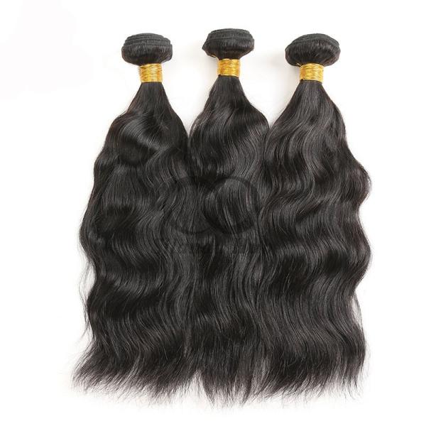 Natural Black Natural Wave Remy Human Hair Bundles Sew In Weave Bundles Brazilian Bundle Deals