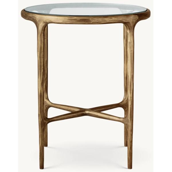 Stainless Steel Sintered Stone Top Side Table Furniture For Modern Living Room Customizable ST-2007