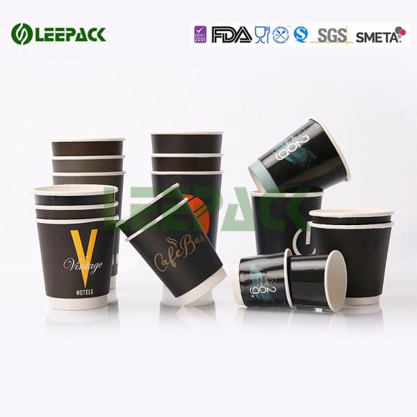 Personalized Disposable Paper Cups , Single Wall / Double Wall Ripple Coffee Cup