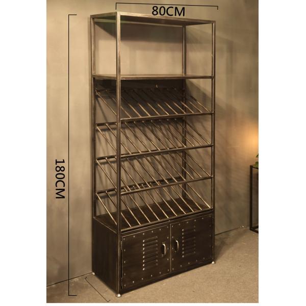 Steel Material Wine Rack Cabinet / Beer Storage Rack 800*350*1800mm