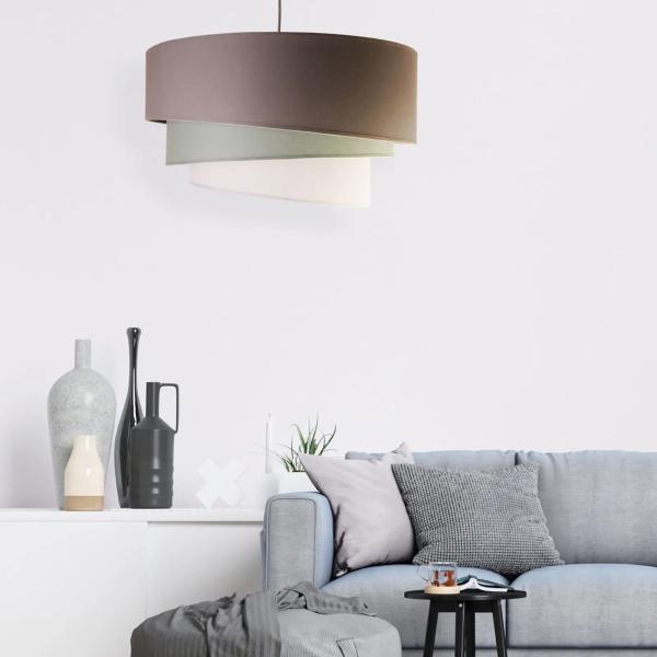 40w Easy Fit Pendant Shade 3 Way Gimbal Pendant Drum Lamp Shade 3 Layer