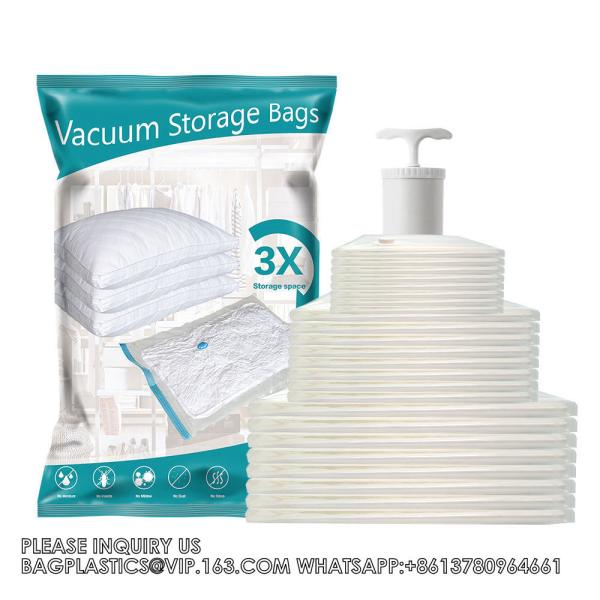 Clothing Vacuum Compression Bag With Hand Pump Space Saver Storage Pouch Travel Storage Bags
