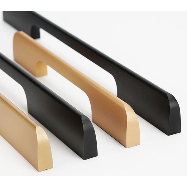 Extra Long Gold Wardrobe Cabinet Closet Door Handles Furniture Aluminium Profiles
