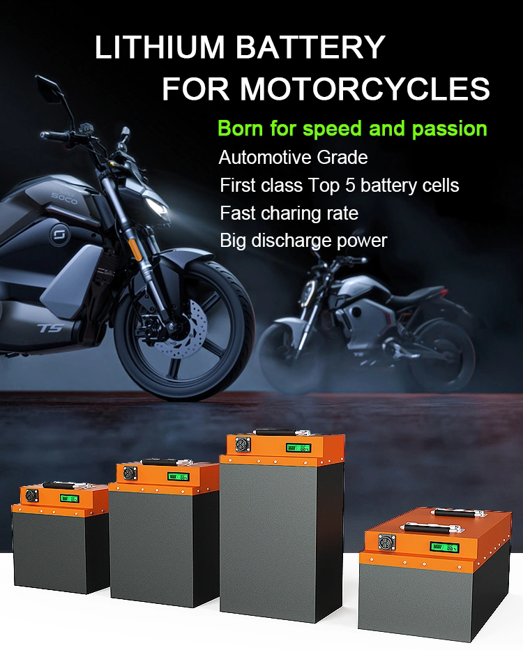 48V 60V 72V 20ah 30ah 40ah Electric Motorcycle Lithium Battery Pack for Scooter/E-Bike