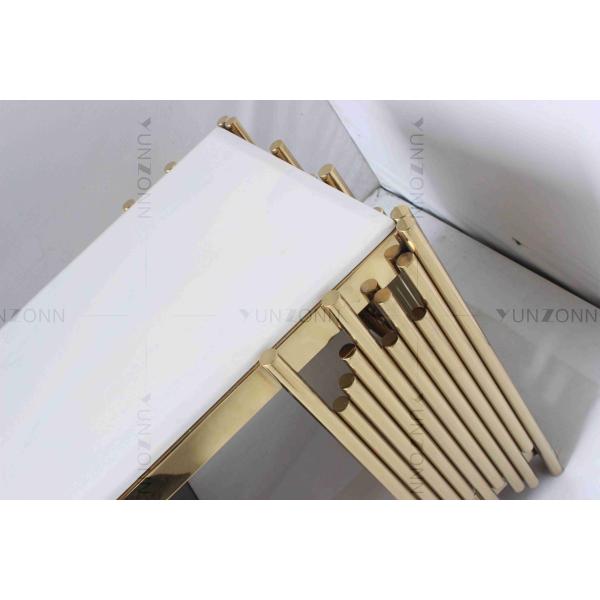 Irregular Strip Small Console Table Simple Modern Iron Stainless Steel Frame