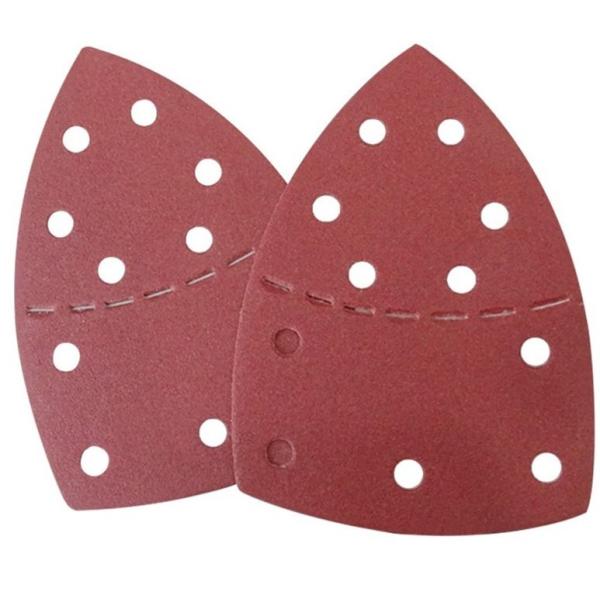 Red Aluminum Oxide Hook And Loop Sanding Discs 80pcs Mix Grits Sandpaper Discs