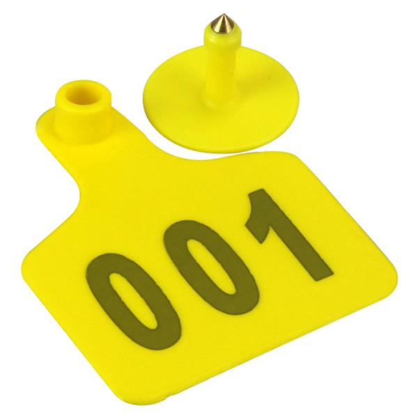 Numbering Livestock Ear Tags TPU Rfid Sheep Tags Yellow