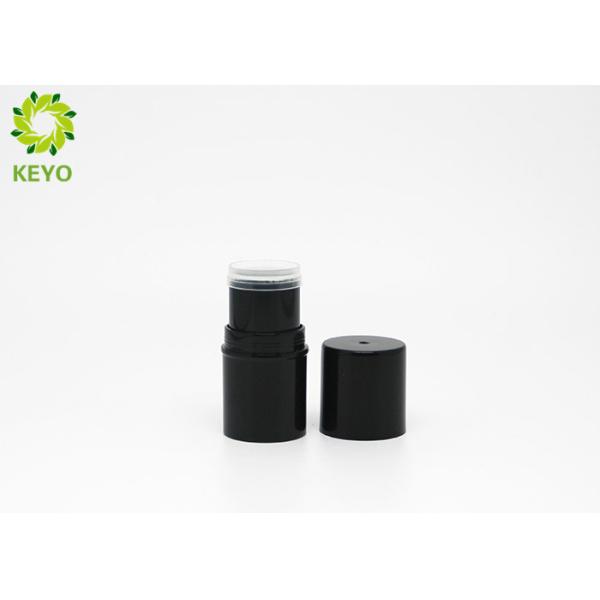 Black Lipstick Tube Container Round Shape Recycled Plastic Material Made