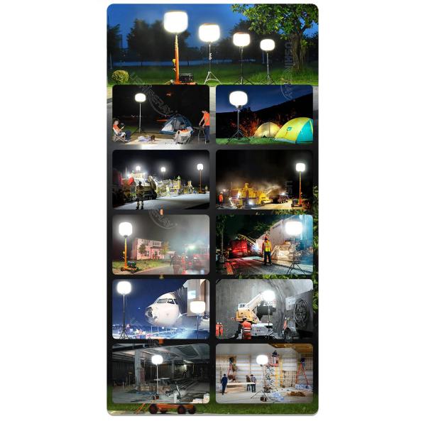 1000W Construction Jobsite LED Inflated 360 Degress Balloon Light IP65 High Lumen