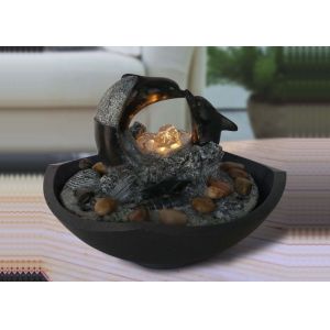 Quality Simple Two Dolphins Inside Waterfalls Fountains for sale