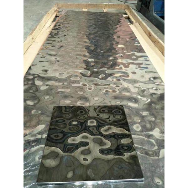 2019 Hot Sale 304 Water Ripple Finish Stamp Punch Stainless Steel Sheet From Foshan Factory