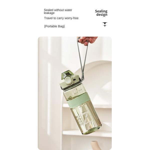 Lightweight 1000ml Clear Tritan Water Bottle Bpa Free Portable Plastic Gradient Color Large Sports Water Bottle Various Colours For Selection