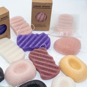 Wave Shaped Organic Skincare Body Bath Konjac Sponge