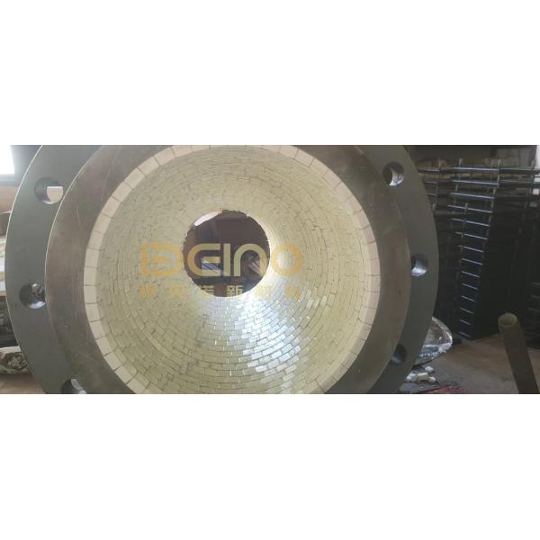 High Strength Alumina Wear Resistant Ceramic Pipe For Industrial Glazed Surface
