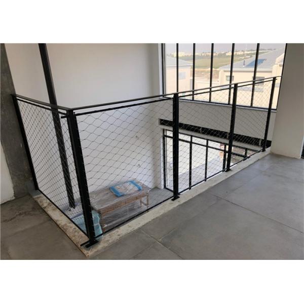 Aisi Ss304 316 Stainless Steel Rope Mesh / Staircase Railing Flexible Woven Wire Mesh