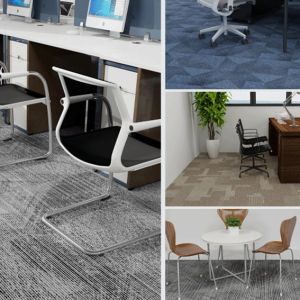 Personalized Printed Modular Carpet Tiles With 550g Pile Stylish Design