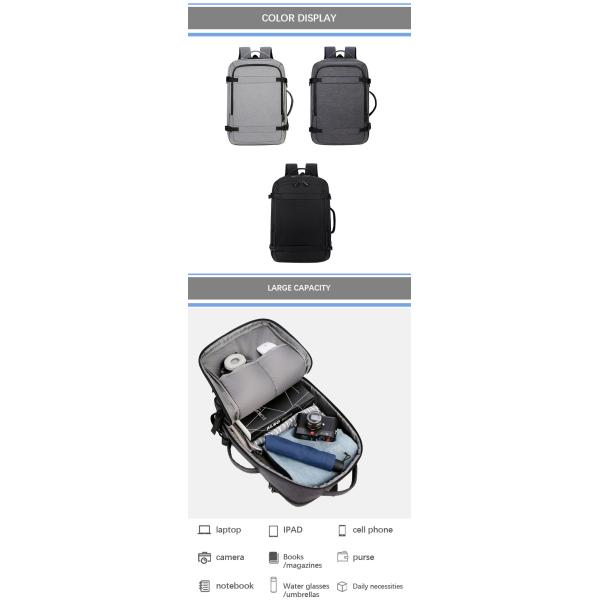 Shoulder Mens Smart Backpacks Multifunction Business Laptop Bag Customized Logo