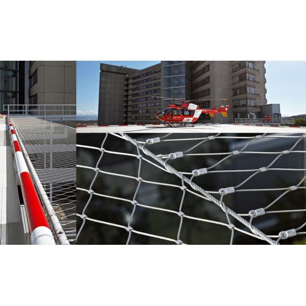 Anti-rust And High Tensile Strength 316 Stainless Steel Wire Rope Perimeter Safety Netting Mesh 1.5m 1.8m For Protection